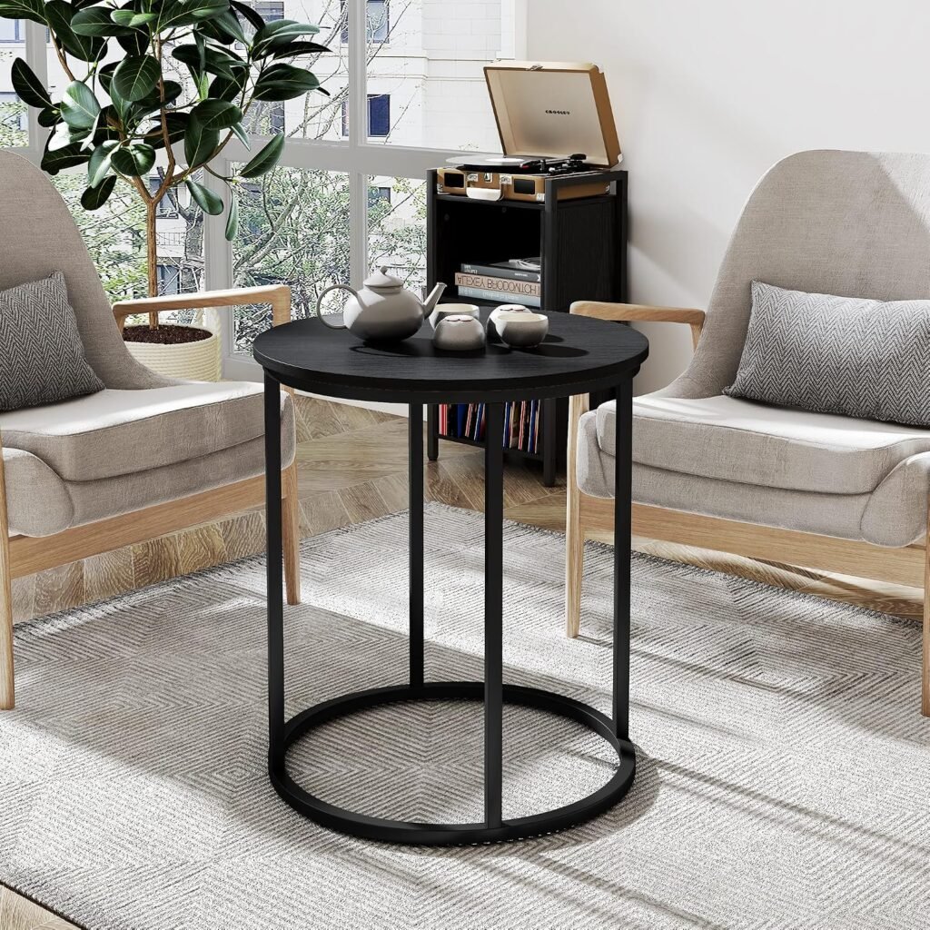 Arbovo Round End Table, 20" Accent Small Side Table